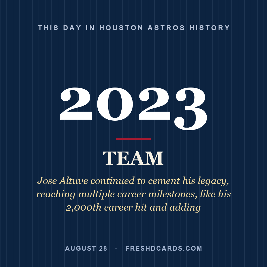 Houston Astros: Houston Astros, 2023, Jose Altuve continued to cement his legacy, reaching multiple career milestones, like his 2,000th career hit and adding 