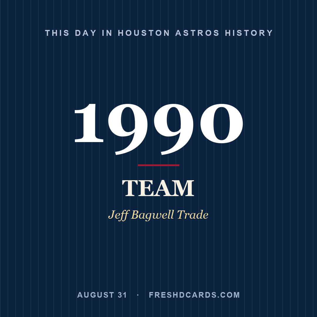 Houston Astros: Houston Astros, 1990, Jeff Bagwell Trade