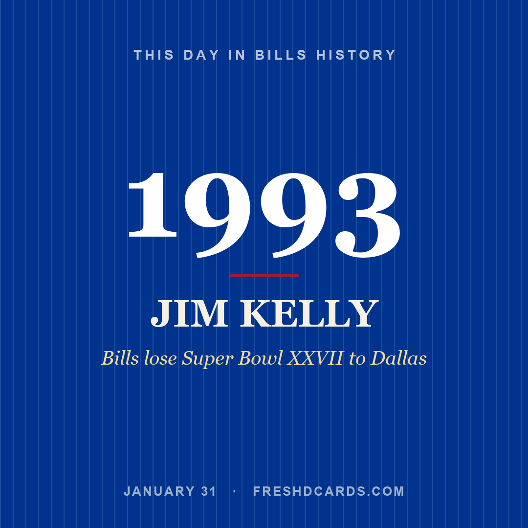 Bills: Jim Kelly, 1993, Bills lose Super Bowl XXVII to Dallas