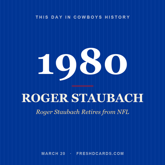 Cowboys: Roger Staubach, 1980, Roger Staubach Retires from NFL