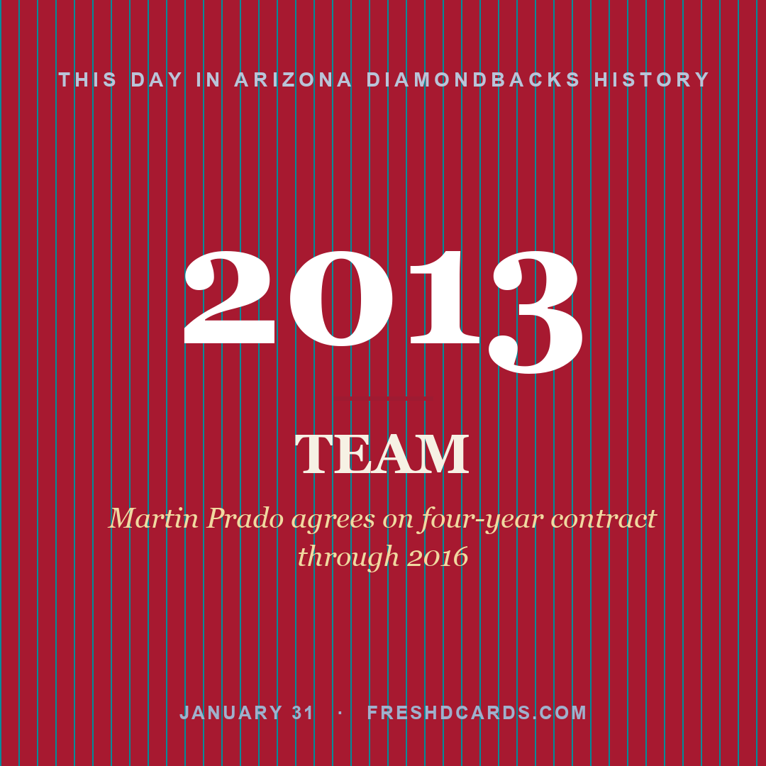 Arizona Diamondbacks: Arizona Diamondbacks, 2013, Martin Prado agrees on four-year contract through 2016