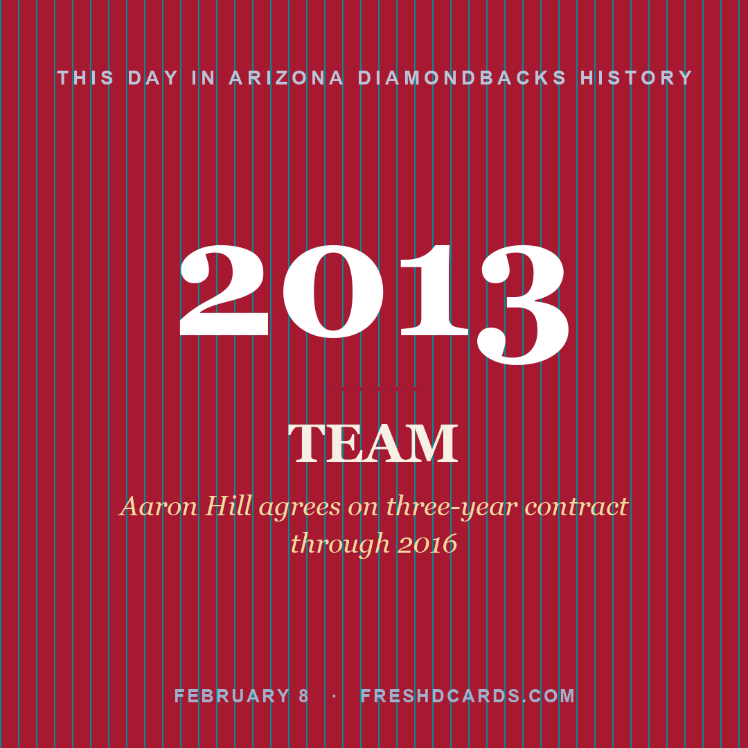 Arizona Diamondbacks: Arizona Diamondbacks, 2013, Aaron Hill agrees on three-year contract through 2016