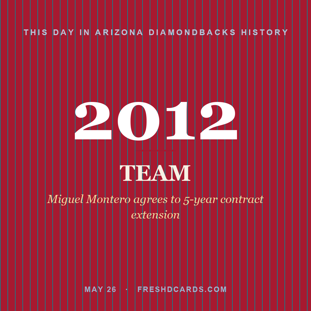 Arizona Diamondbacks: Arizona Diamondbacks, 2012, Miguel Montero agrees to 5-year contract extension