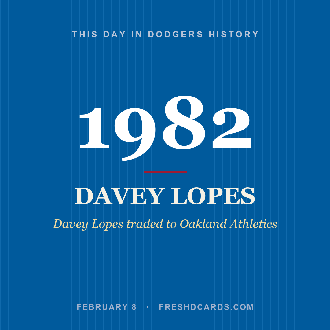 Dodgers: Davey Lopes, 1982, Davey Lopes traded to Oakland Athletics