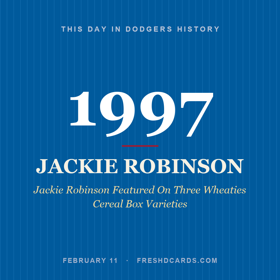 Dodgers: Jackie Robinson, 1997, Jackie Robinson Featured On Three Wheaties Cereal Box Varieties