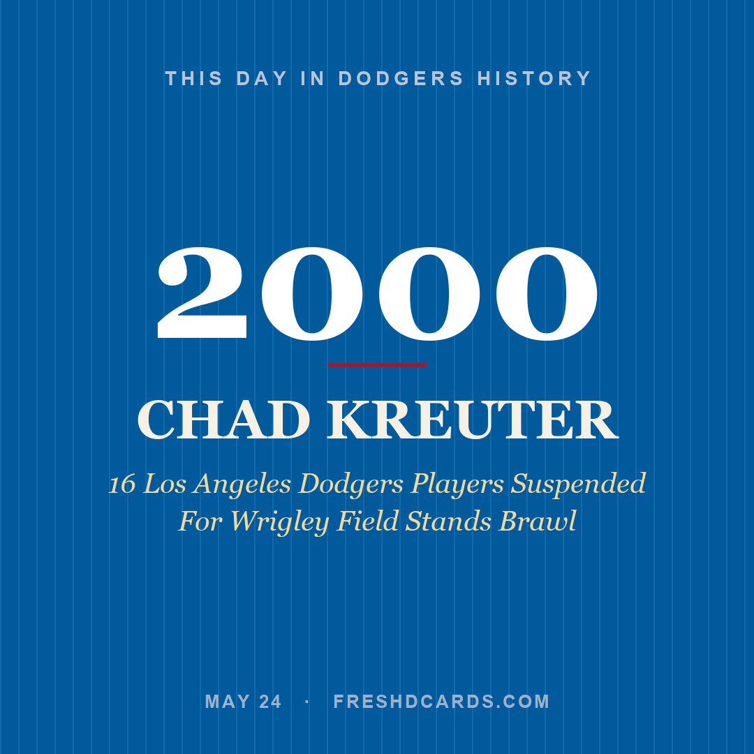 Dodgers: Chad Kreuter, 2000, 16 Los Angeles Dodgers Players Suspended For Wrigley Field Stands Brawl