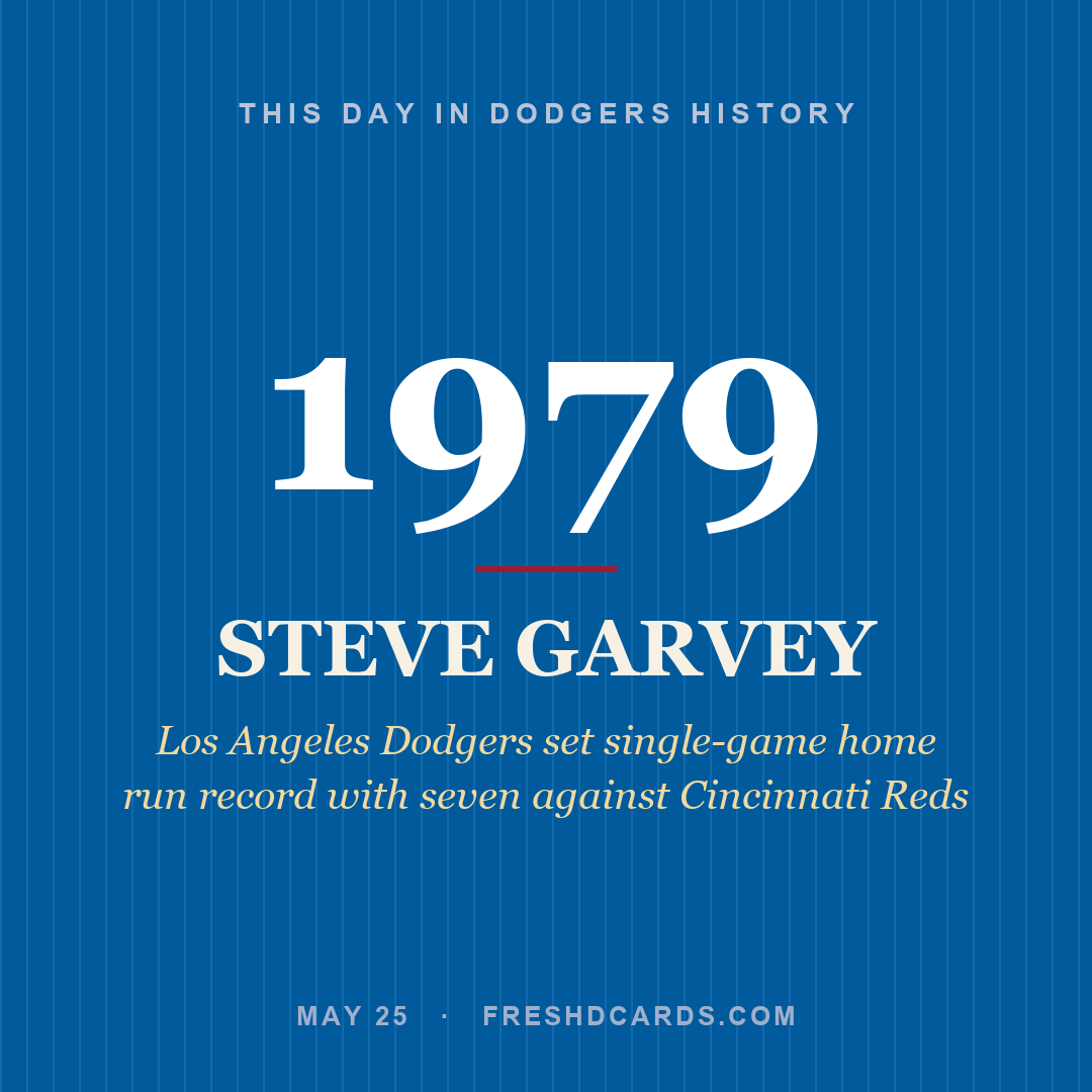 Dodgers: Steve Garvey, 1979, Los Angeles Dodgers set single-game home run record with seven against Cincinnati Reds