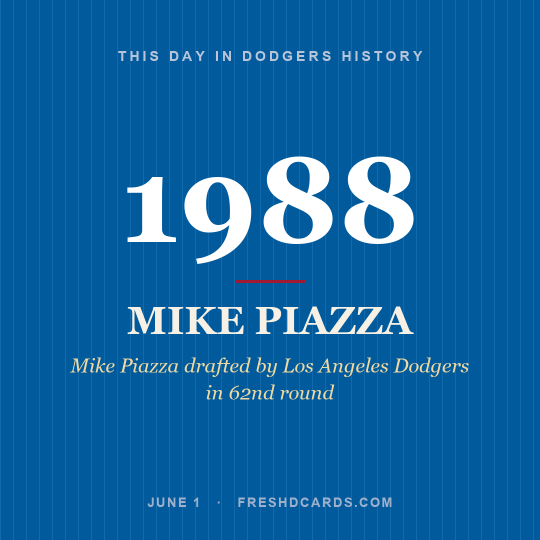 Dodgers: Mike Piazza, 1988, Mike Piazza drafted by Los Angeles Dodgers in 62nd round