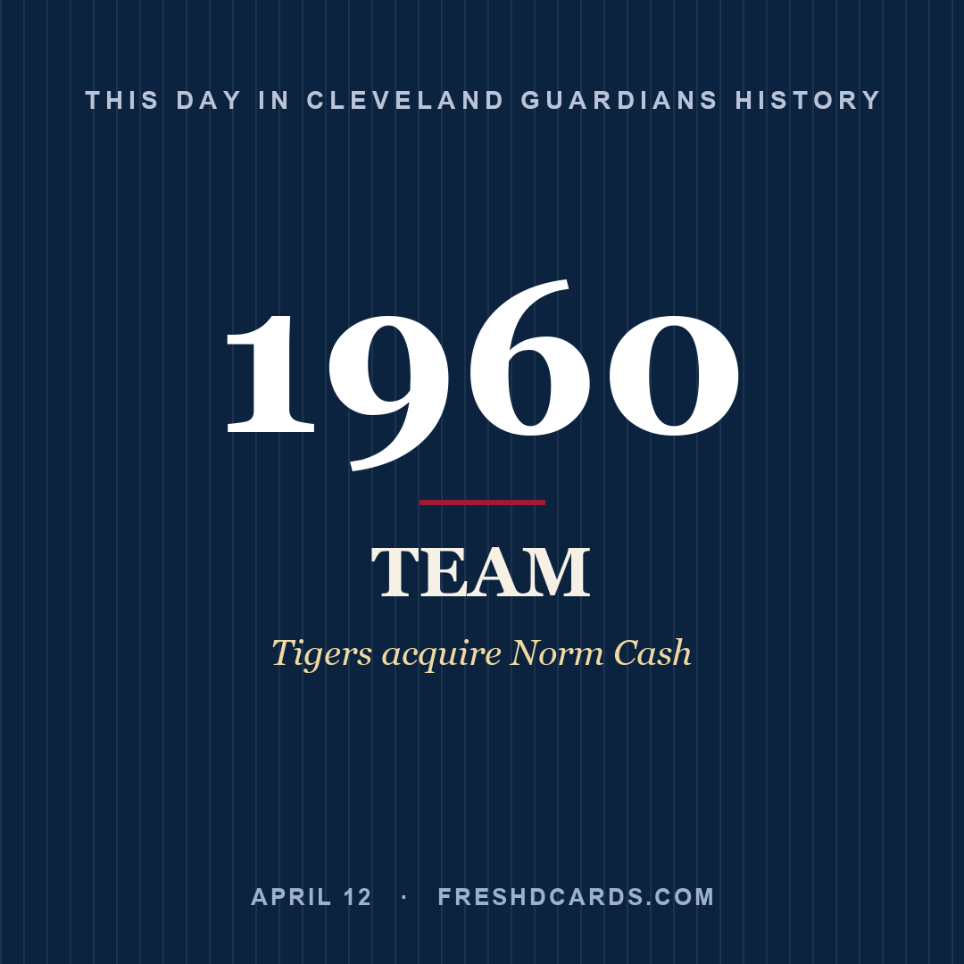 Cleveland Guardians: Cleveland Guardians, 1960, Tigers acquire Norm Cash