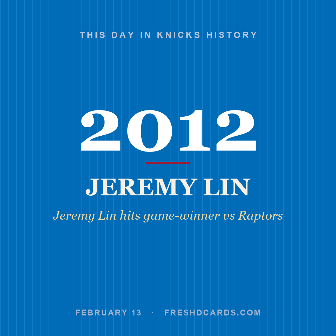 Knicks: Jeremy Lin, 2012, Jeremy Lin hits game-winner vs Raptors