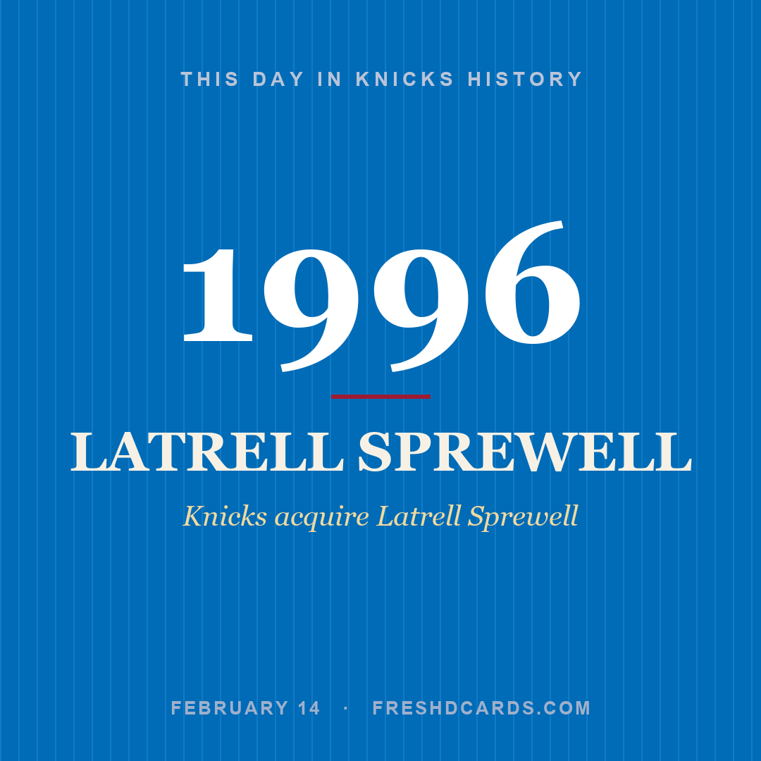 Knicks: Latrell Sprewell, 1996, Knicks acquire Latrell Sprewell