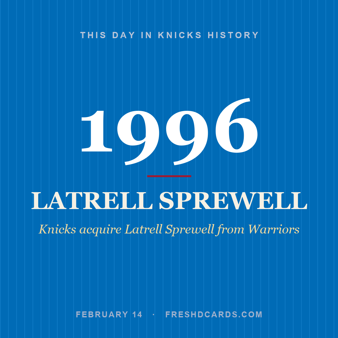 Knicks: Latrell Sprewell, 1996, Knicks acquire Latrell Sprewell from Warriors