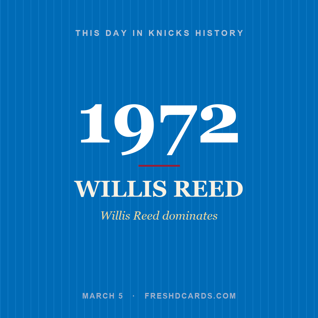 Knicks: Willis Reed, 1972, Willis Reed dominates