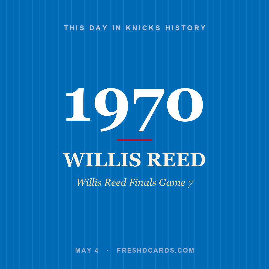 Knicks: Willis Reed, 1970, Willis Reed Finals Game 7