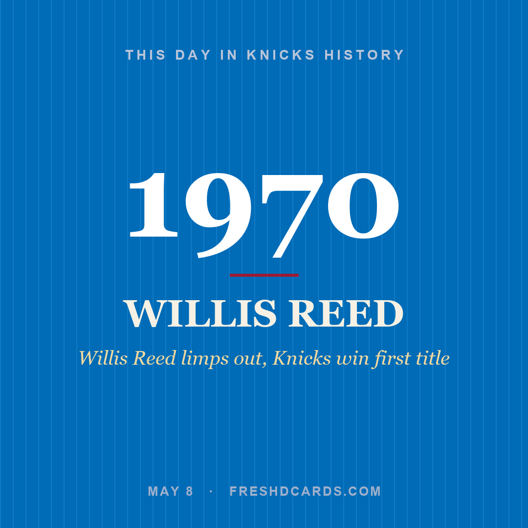 Knicks: Willis Reed, 1970, Willis Reed limps out, Knicks win first title