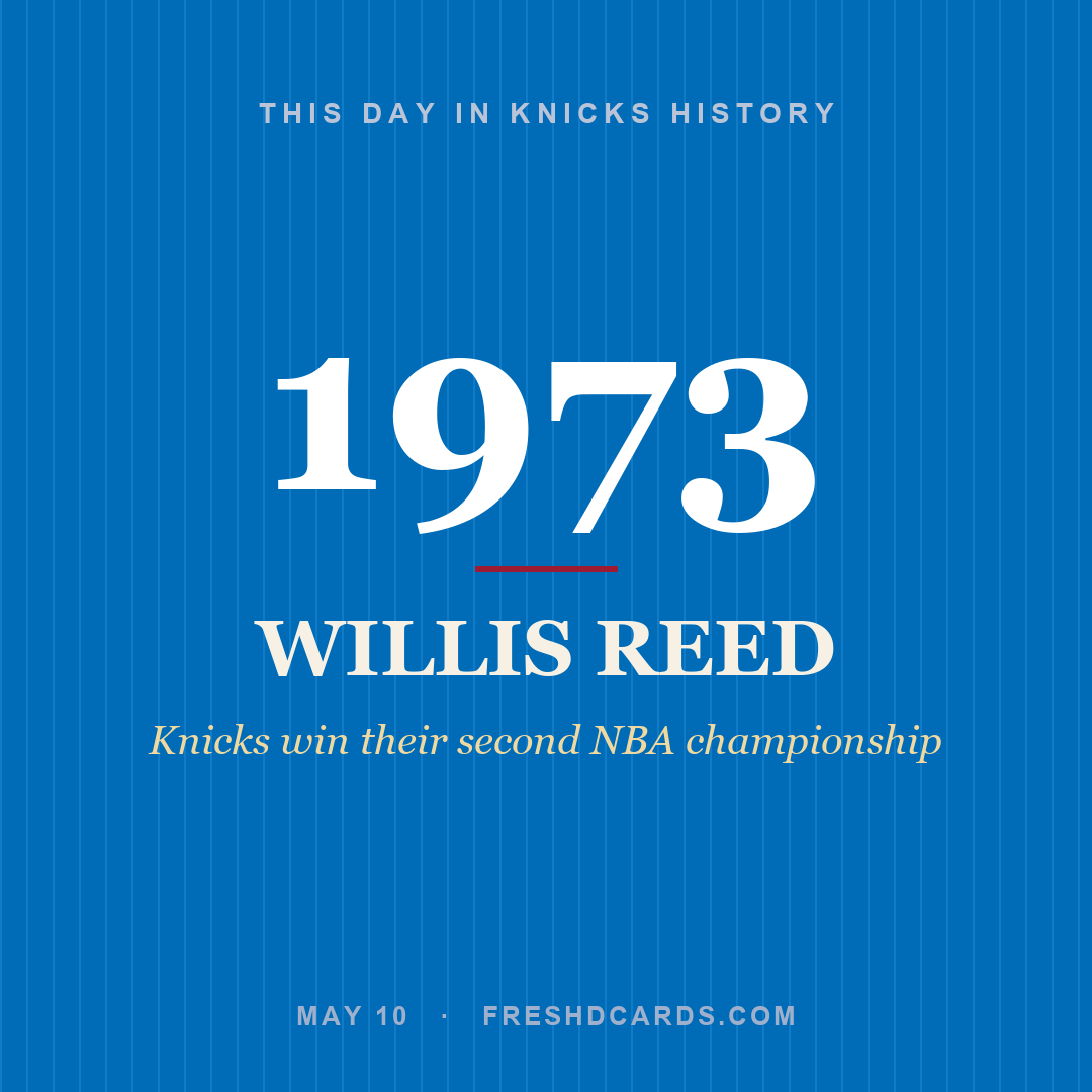 Knicks: Willis Reed, 1973, Knicks win their second NBA championship