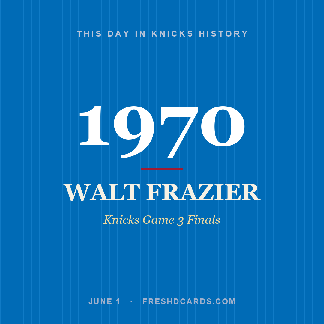 Knicks: Walt Frazier, 1970, Knicks Game 3 Finals