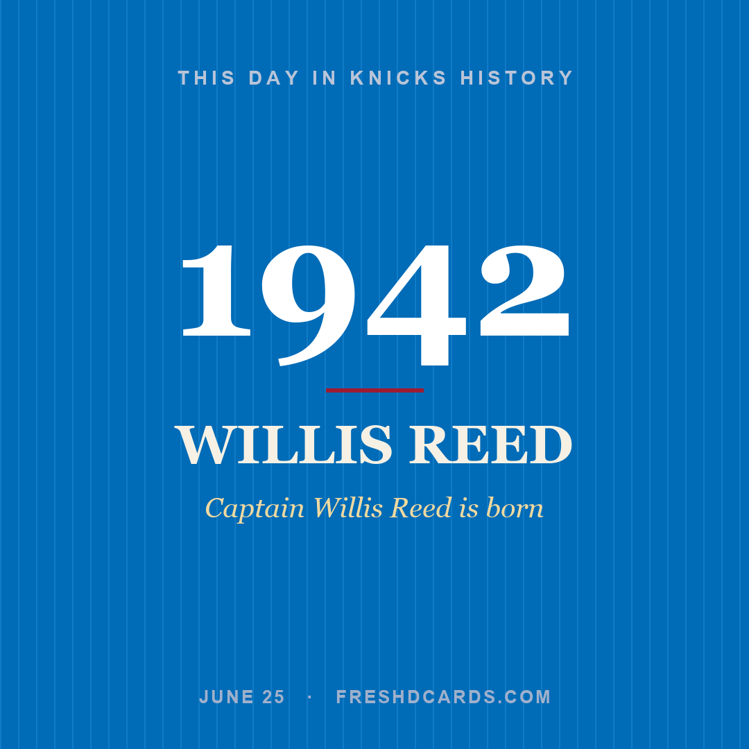Knicks: Willis Reed, 1942, Captain Willis Reed is born