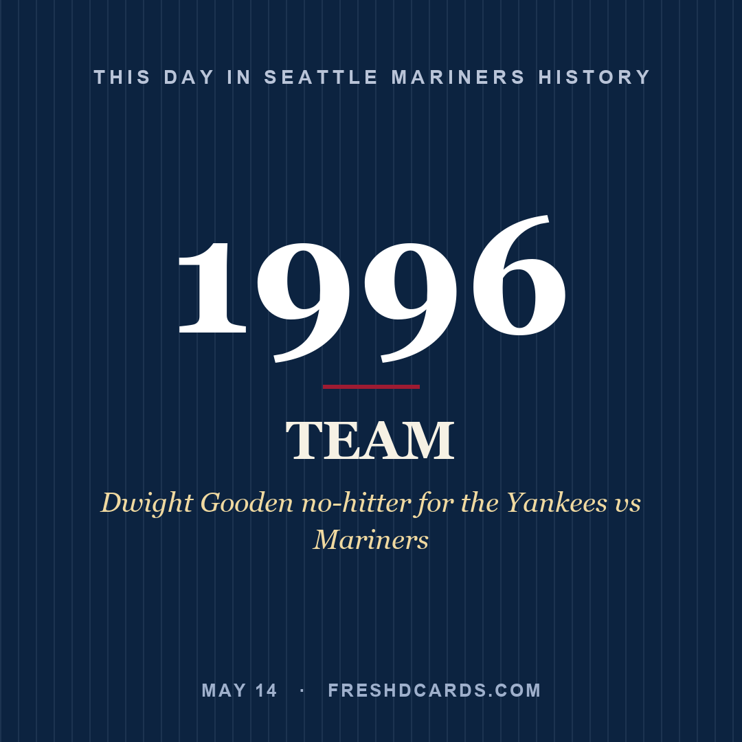Seattle Mariners: Seattle Mariners, 1996, Dwight Gooden no-hitter for the Yankees vs Mariners