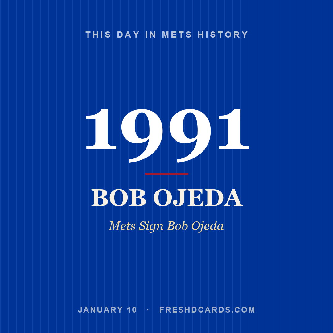 Mets: Bob Ojeda, 1991, Mets Sign Bob Ojeda