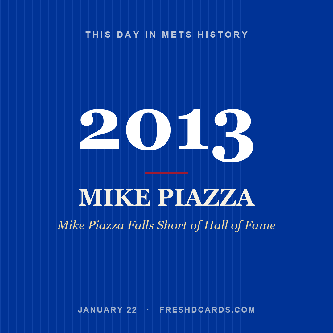 Mets: Mike Piazza, 2013, Mike Piazza Falls Short of Hall of Fame
