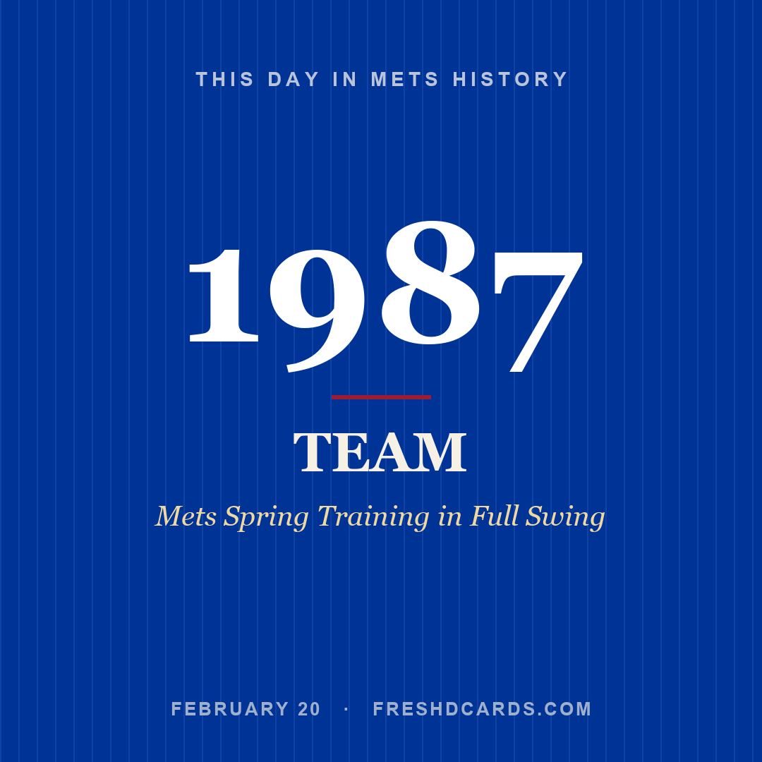 Mets: Mets, 1987, Mets Spring Training in Full Swing