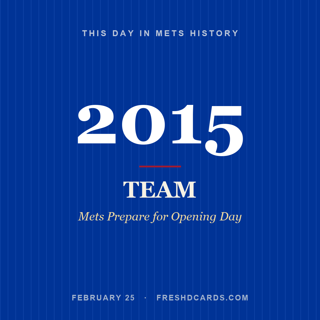 Mets: Mets, 2015, Mets Prepare for Opening Day