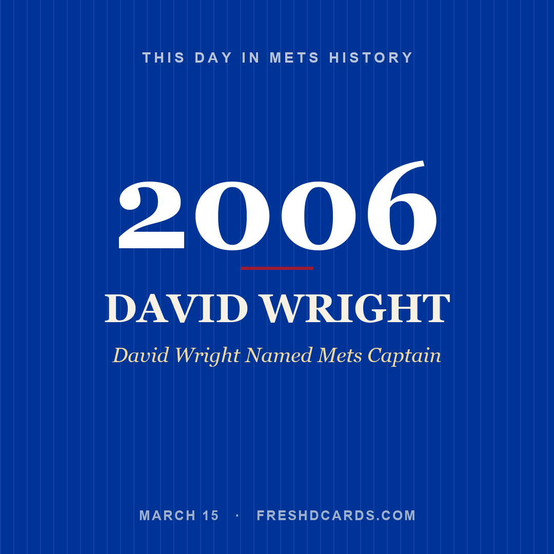Mets: David Wright, 2006, David Wright Named Mets Captain
