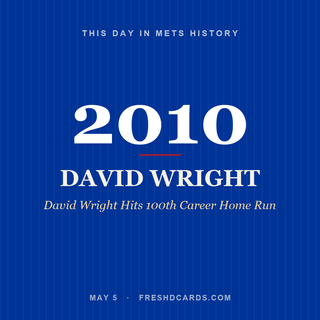 Mets: David Wright, 2010, David Wright Hits 100th Career Home Run