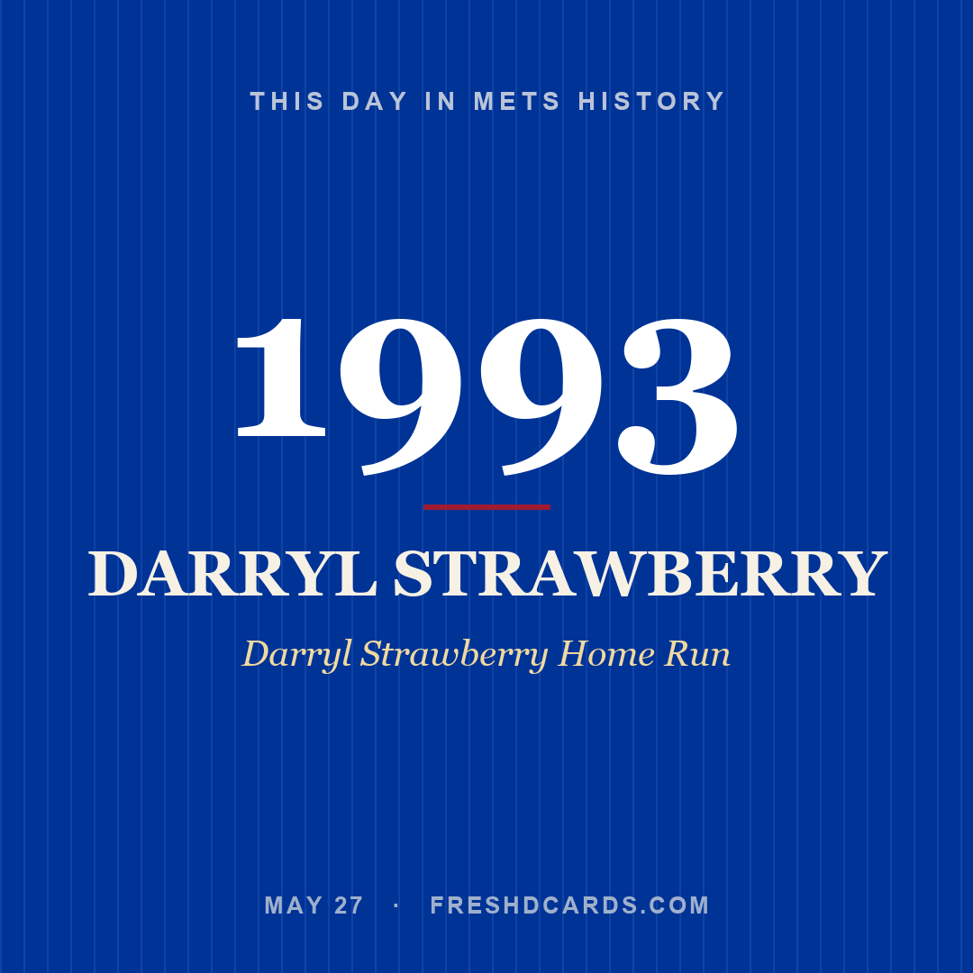 Mets: Darryl Strawberry, 1993, Darryl Strawberry Home Run
