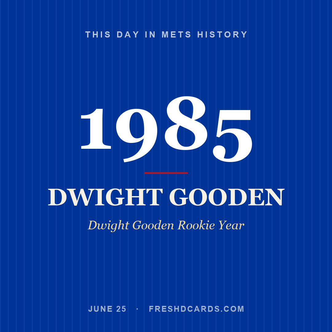Mets: Dwight Gooden, 1985, Dwight Gooden Rookie Year