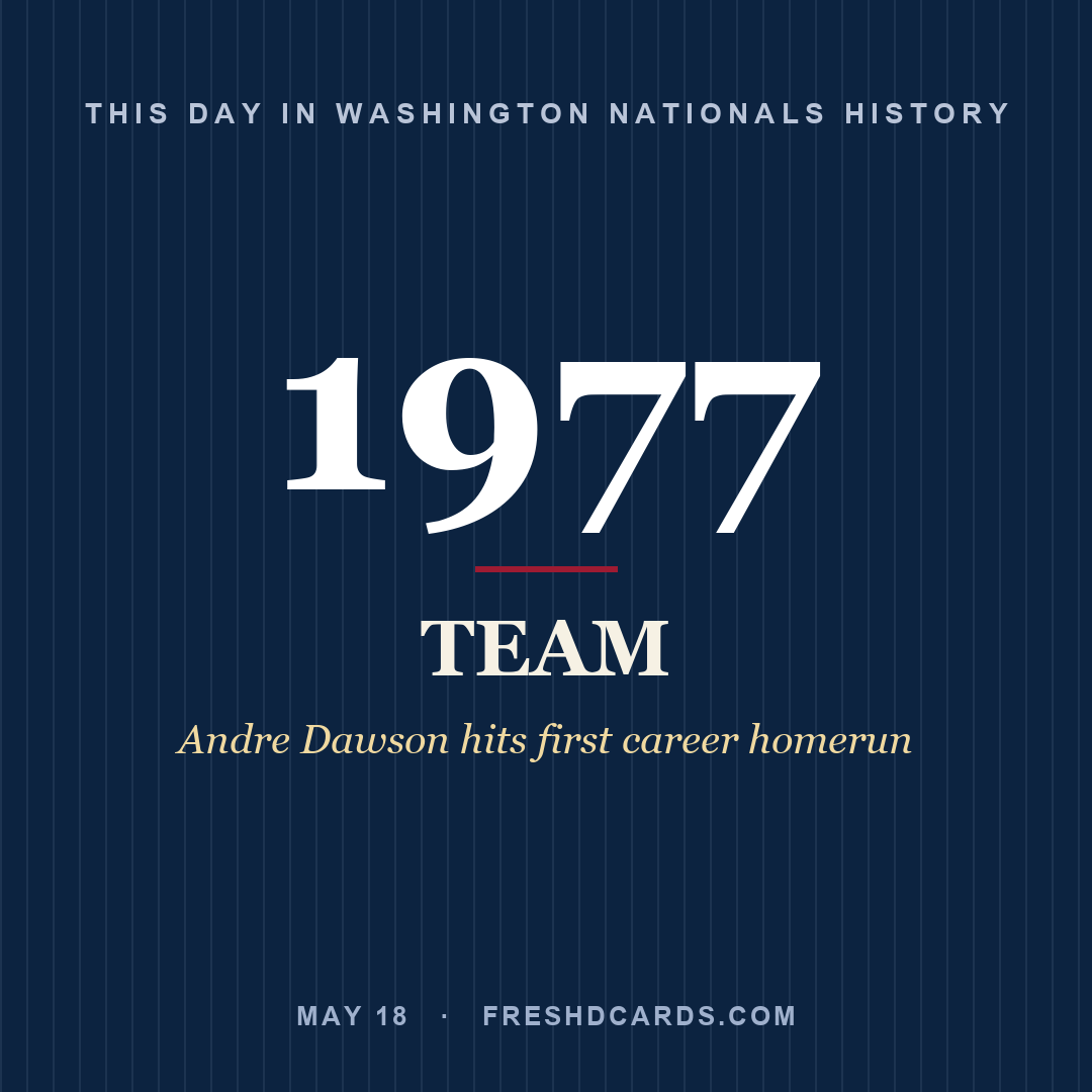 Washington Nationals: Washington Nationals, 1977, Andre Dawson hits first career homerun