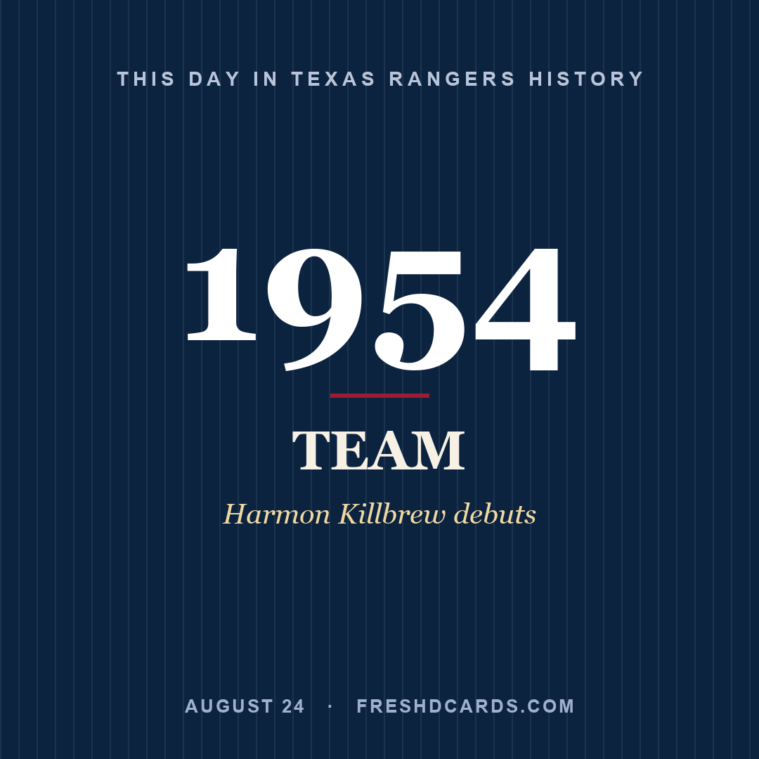 Texas Rangers: Texas Rangers, 1954, Harmon Killbrew debuts