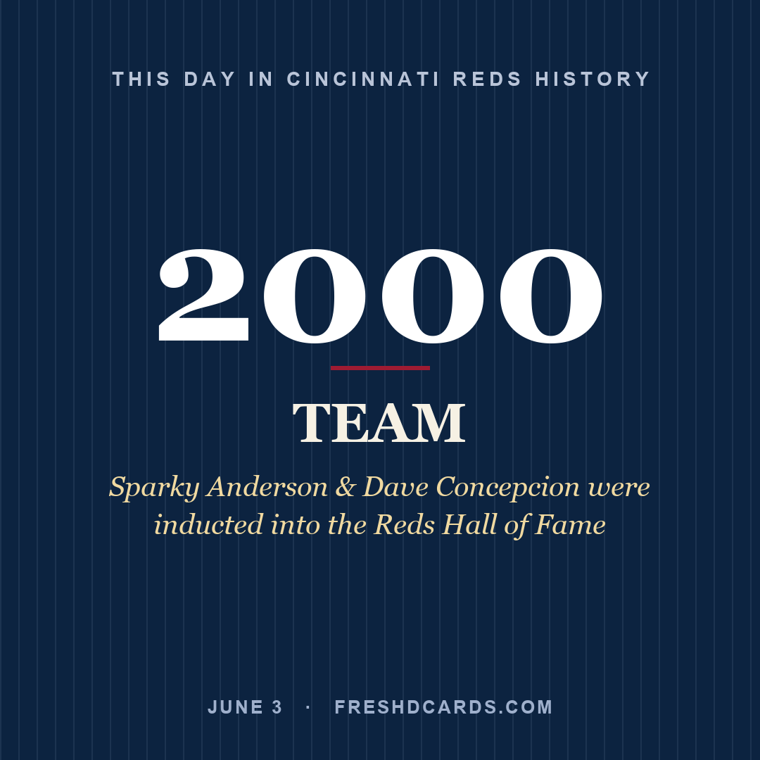 Cincinnati Reds: Cincinnati Reds, 2000, Sparky Anderson & Dave Concepcion were inducted into the Reds Hall of Fame