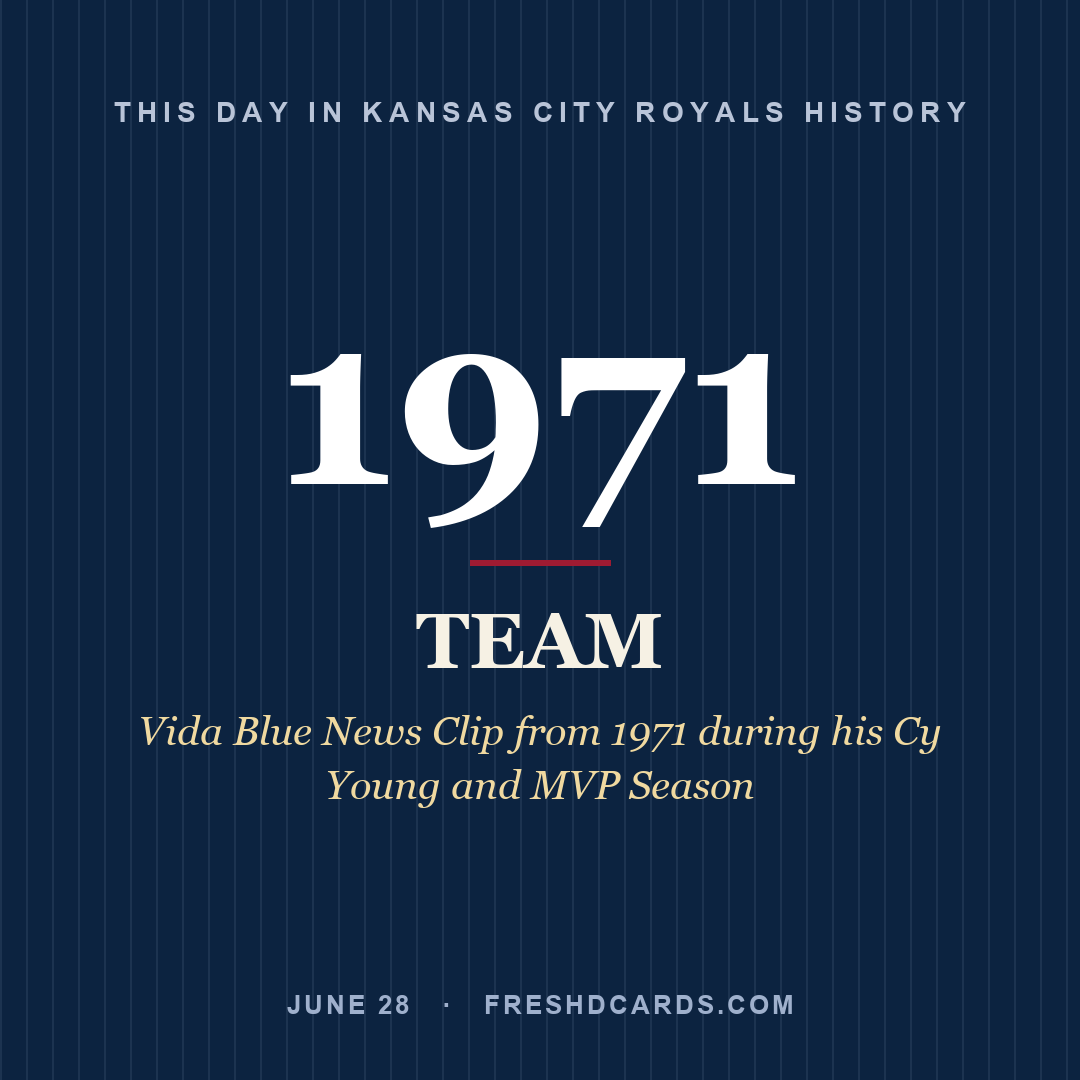 Kansas City Royals: Kansas City Royals, 1971, Vida Blue News Clip from 1971 during his Cy Young and MVP Season