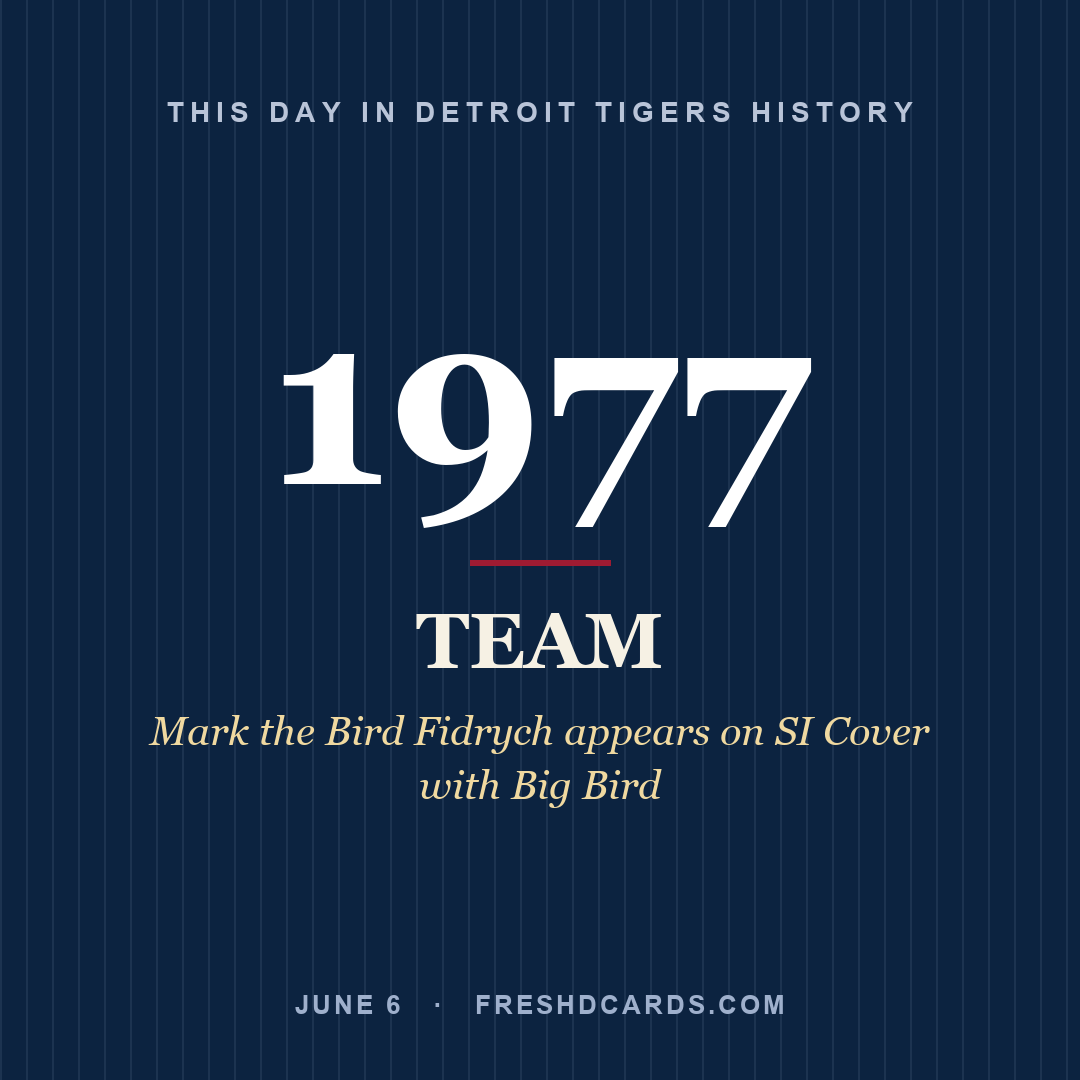 Detroit Tigers: Detroit Tigers, 1977, Mark the Bird Fidrych appears on SI Cover with Big Bird