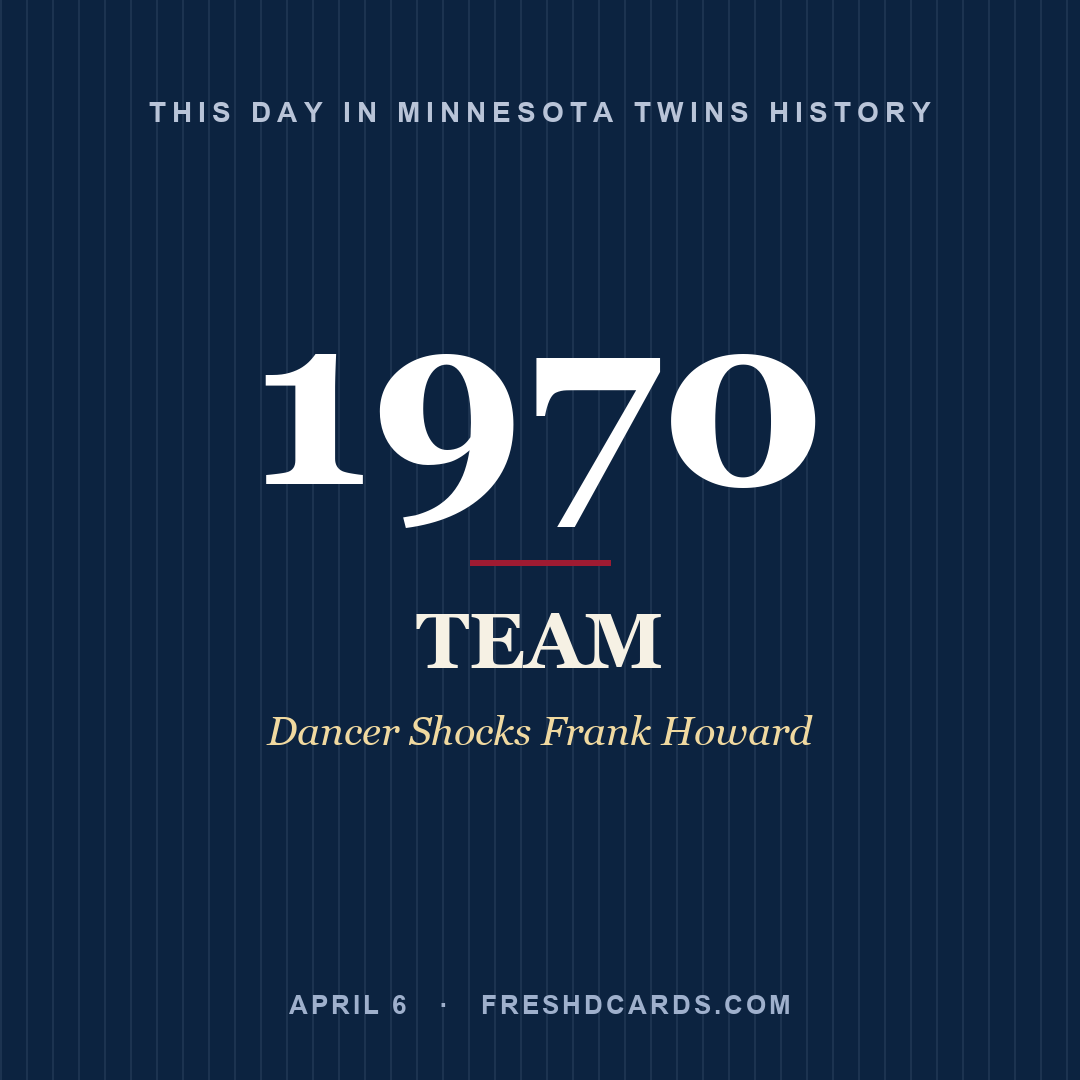 Minnesota Twins: Minnesota Twins, 1970, Dancer Shocks Frank Howard