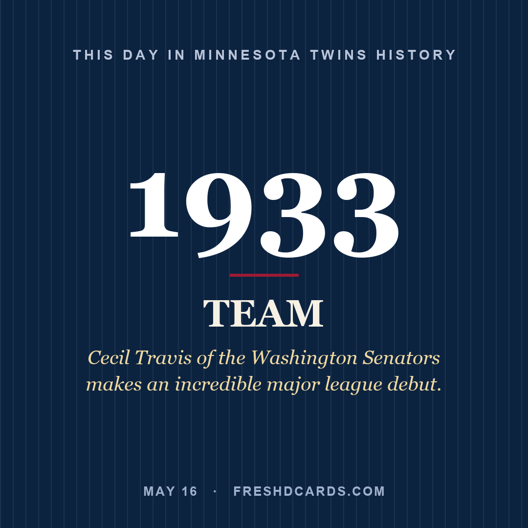 Minnesota Twins: Minnesota Twins, 1933, Cecil Travis of the Washington Senators makes an incredible major league debut.