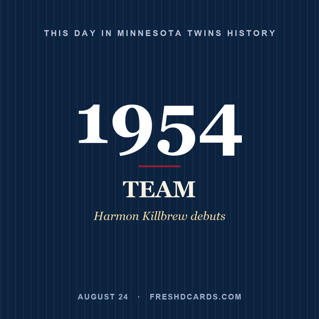 Minnesota Twins: Minnesota Twins, 1954, Harmon Killbrew debuts