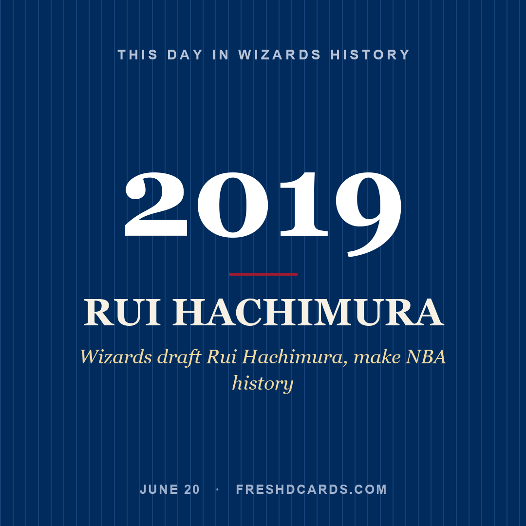 Wizards: Rui Hachimura, 2019, Wizards draft Rui Hachimura, make NBA history