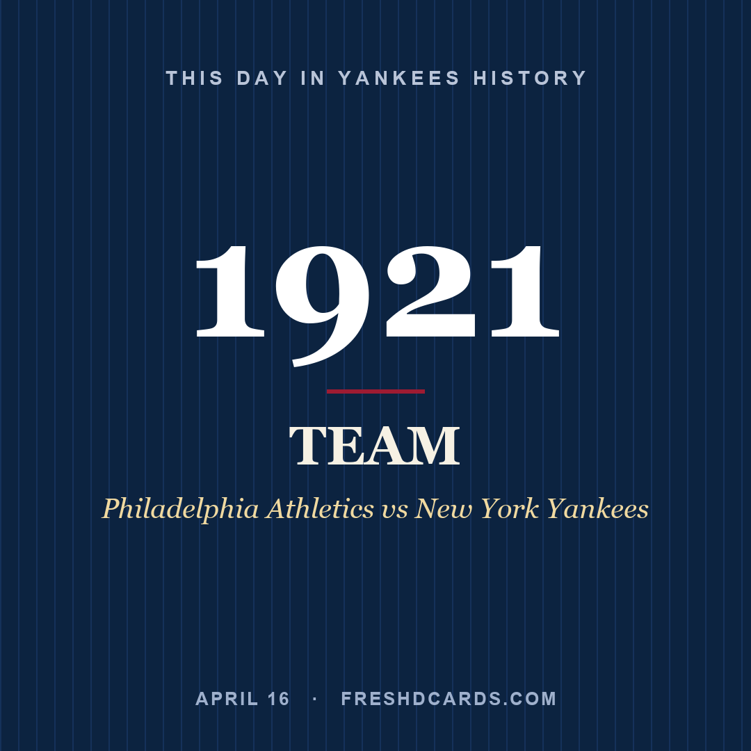 Yankees: Yankees, 1921, Philadelphia Athletics vs New York Yankees