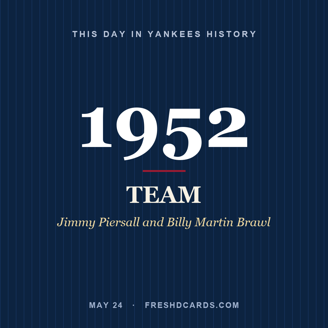Yankees: Yankees, 1952, Jimmy Piersall and Billy Martin Brawl