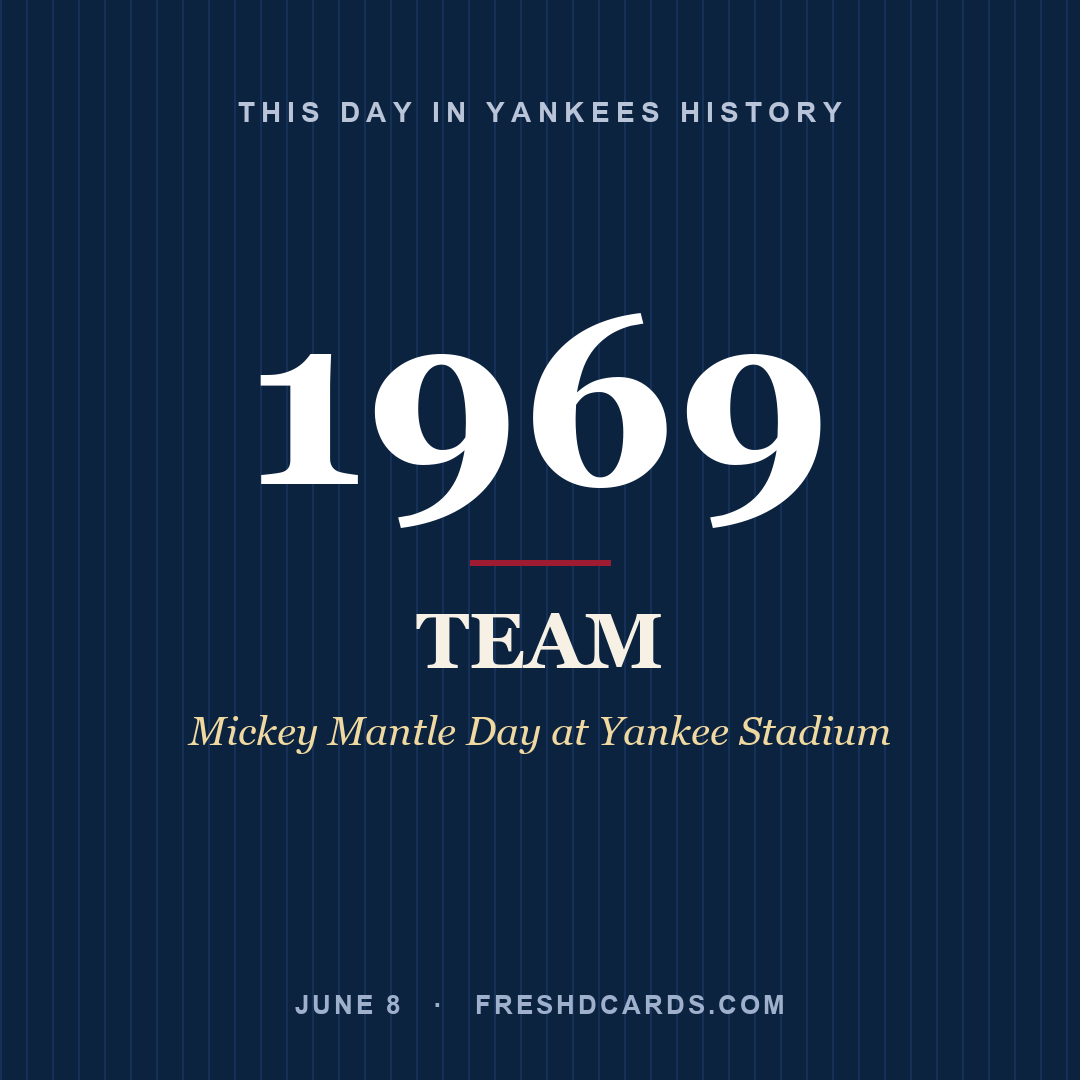 Yankees: Yankees, 1969, Mickey Mantle Day at Yankee Stadium