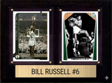 Bill Russell Boston Celtics HOF Fan Gift Plaque 6x8 2 Cards Panini Donruss Hoops Prizm Topps 2024 2025 2026