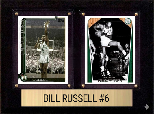 Bill Russell Boston Celtics 6x8 plaque