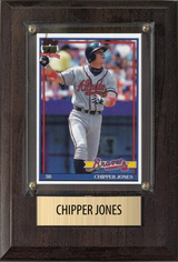 Chipper Jones Atlanta Braves HOF Fan Gift Plaque 4x6 1 Card Topps Donruss Panini 2024 2025 2026