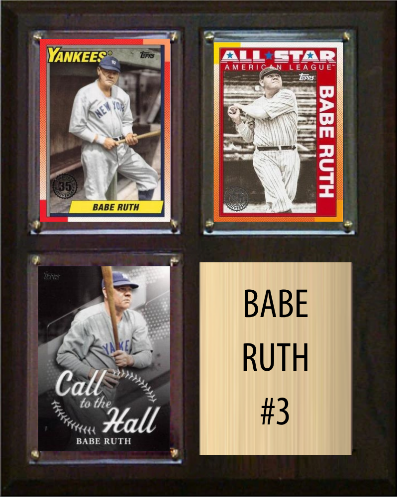 Babe Ruth 8x10 plaque
