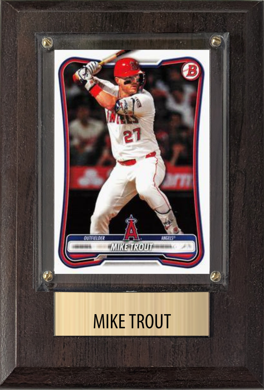 Mike Trout 4x6 Plaque