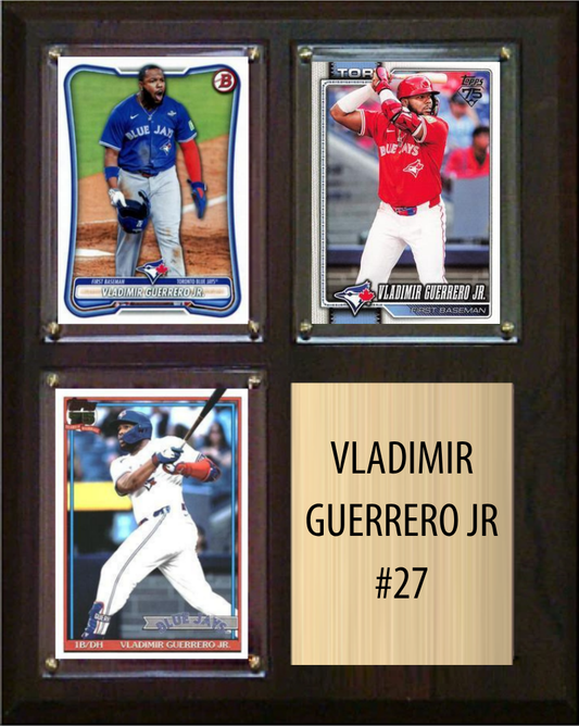 Vladimir Guerrero Jr. 8x10 plaque — corrected nameplate position