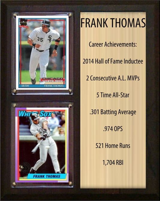 Frank Thomas HOF 8x10 stats plaque